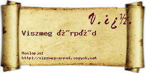 Viszmeg Árpád névjegykártya