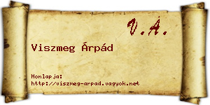 Viszmeg Árpád névjegykártya